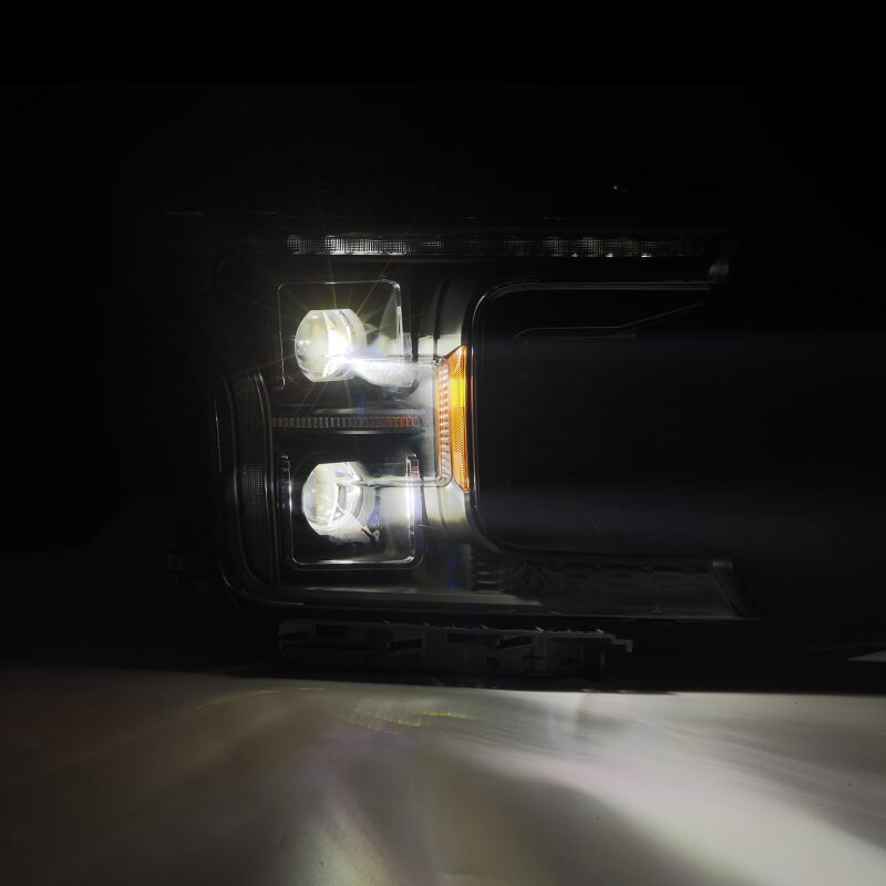 AlphaRex 18-20 Ford F-150 (Req. Conv F150 w/Stock LED) LUXX LED Proj HL Blk Actv Lgt Seq Sig SB DRL Headlights AlphaRex