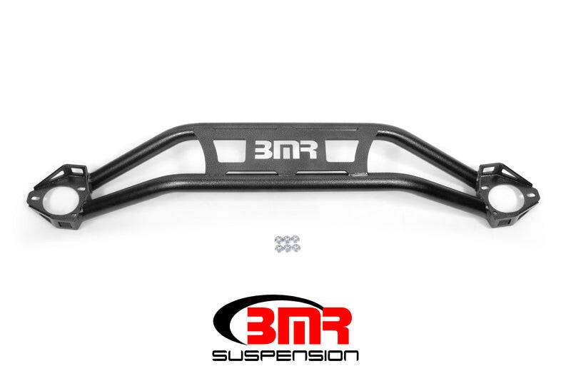 BMR 08-18 Dodge Challenger Front Strut Tower Brace - Black Hammertone (Twin Tube Design) Strut Bars BMR Suspension
