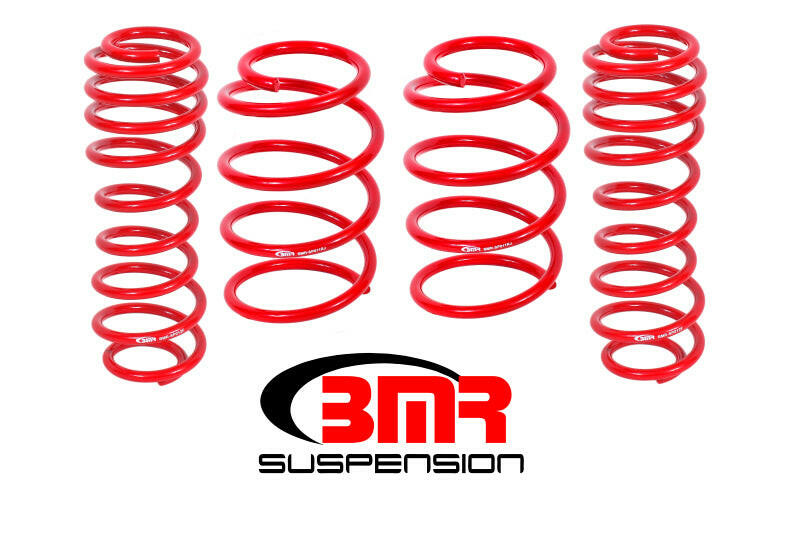 BMR 05-14 S197 Mustang GT Performance Version (Set Of 4) - Red Lowering Springs BMR Suspension