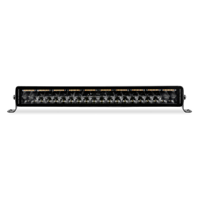 Go Rhino Xplor Blackout Combo Series Dbl Row LED Light Bar w/Amber (Side/Track Mount) 21.5in. - Blk Light Bars & Cubes Go Rhino