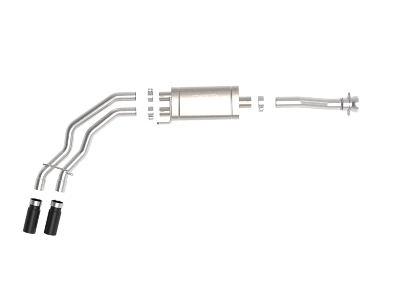 aFe Rebel 3in 409 SS Cat-Back Exhaust 2021 Ford F-150 V6 2.7L/3.5L (tt)/V8 5.0L w/ Black Tips Catback aFe
