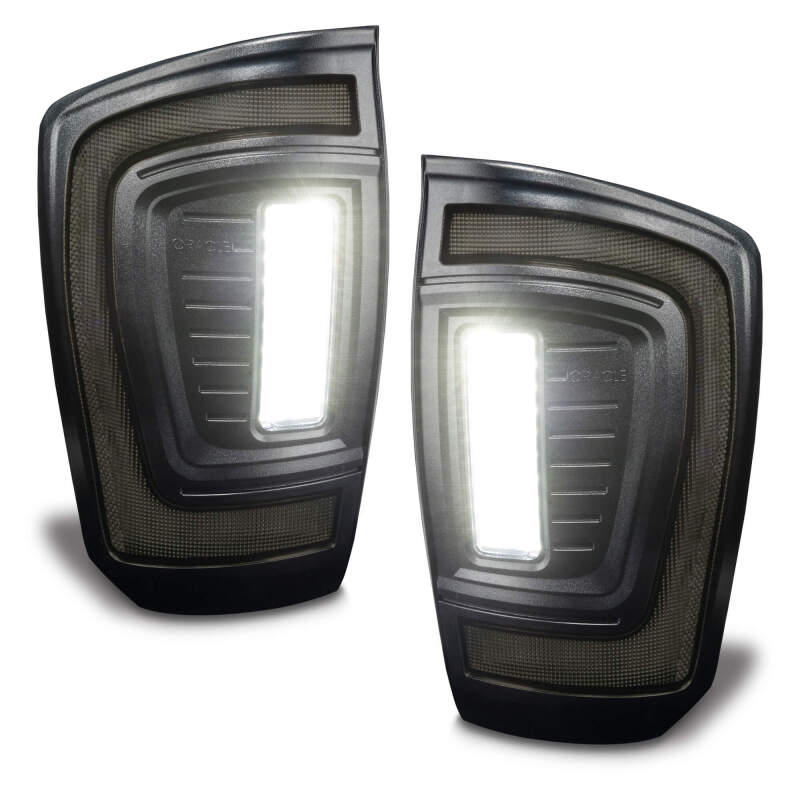 Oracle Lighting 16-23 Gen 3 Toyota Tacoma Black Series Flush Style LED Tail Lights Tail Lights ORACLE Lighting
