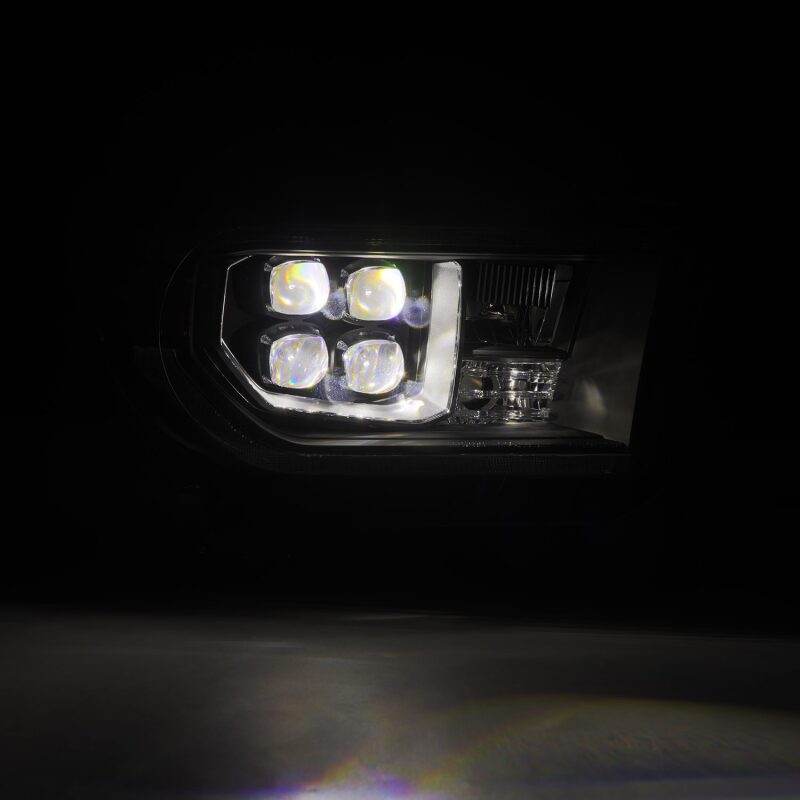 AlphaRex 07-13 Toyota Tundra / 08-17 Sequoia NOVA LED Proj HL Black w/Actv Light Seq. Sig + DRL Headlights AlphaRex