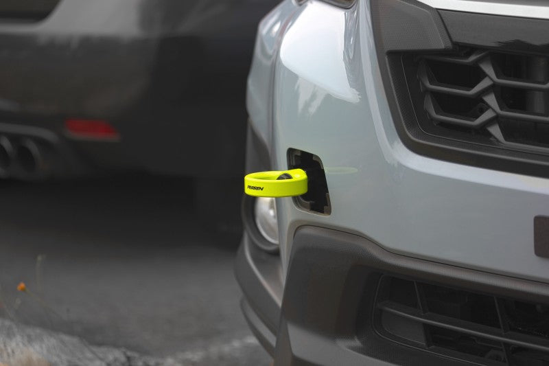 PERRIN 22-25 Subaru WRX / 18-23 Crosstrek / 20-25 OBXT Tow Hook Kit (Front) - Neon Yellow Tow Hooks Perrin Performance