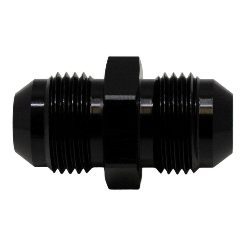 DeatschWerks 8AN Male Flare to 8AN Male Flare Coupler - Anodized Matte Black Fittings DeatschWerks