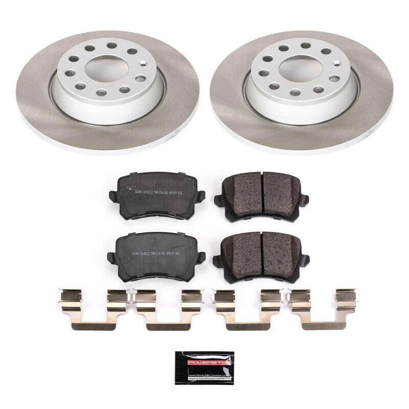 Power Stop 17-18 Volkswagen Tiguan Limited Rear Semi-Coated Rotor Kit Brake Kits - Performance Blank PowerStop
