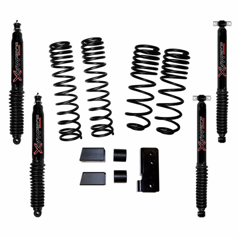 Skyjacker 2007-2018 Jeep Wrangler JK 2 Door 4WD Long Travel 2in-2.5in Lift Kit w/Black Max Shocks Lift Kits Skyjacker