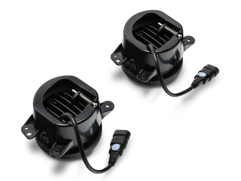 Raxiom 07-22 Jeep Wrangler JK/JL Axial Series Tri-Bar LED Fog Lights- White Headlights Raxiom