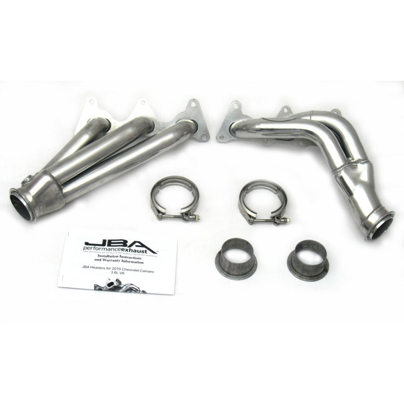 JBA 10-11 Camaro 3.6L V6 1-5/8in Primary Silver Ctd Cat4Ward Header Headers & Manifolds JBA