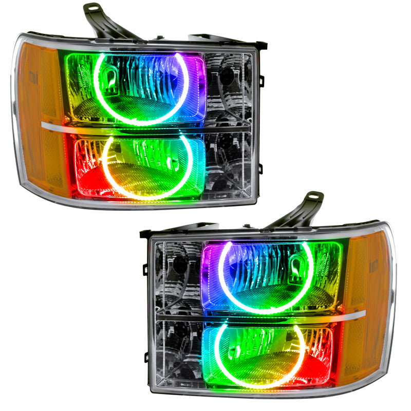 Oracle 07-13 GMC Sierra SMD HL - Round Ring Design - ColorSHIFT w/o Controller Headlights ORACLE Lighting