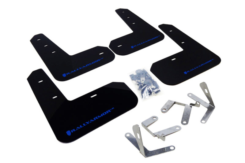 Rally Armor 13-17 Subaru BRZ/Toyota FR-S Black UR Mud Flap w/Blue Logo Mud Flaps Rally Armor