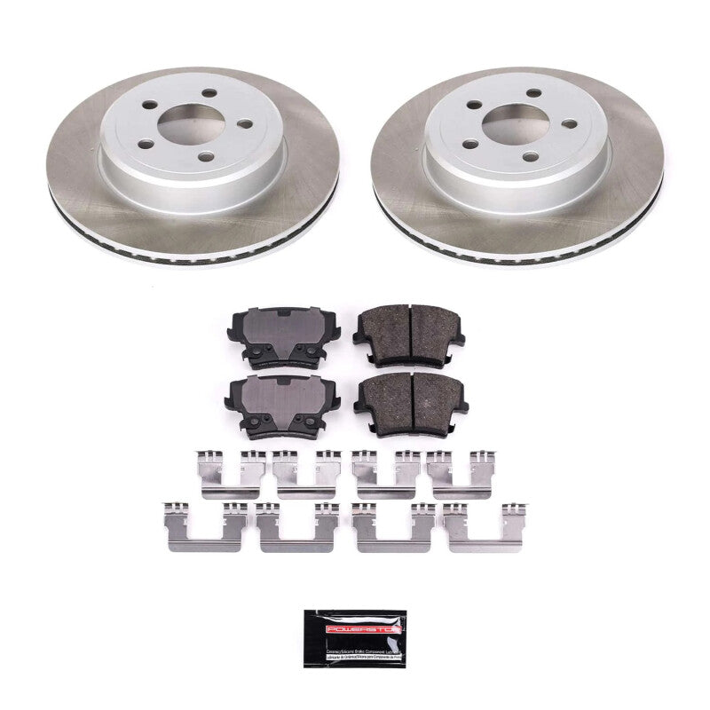 Power Stop 05-08 Dodge Magnum Rear Semi-Coated Rotor Kit Brake Kits - Performance Blank PowerStop