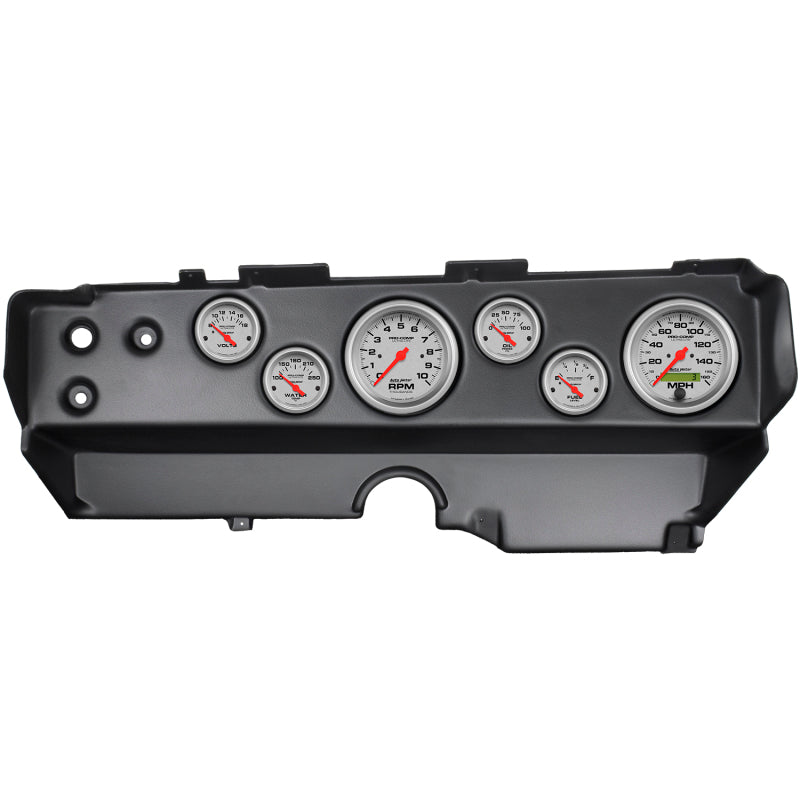Autometer Ultra-Lite 70-74 E-Body/Cuda/Challenger Dash Kit 6pc Tach / MPH / Fuel / Oil / WTMP / Volt Gauges AutoMeter