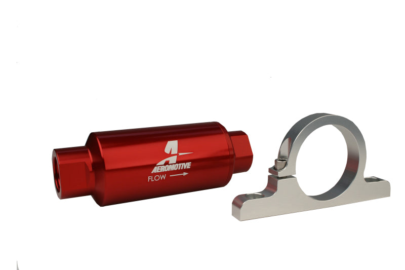 Aeromotive Filter / Bracket Combo Kit - 12301 Filter / 12305 Billet Bracket Fuel Filters Aeromotive
