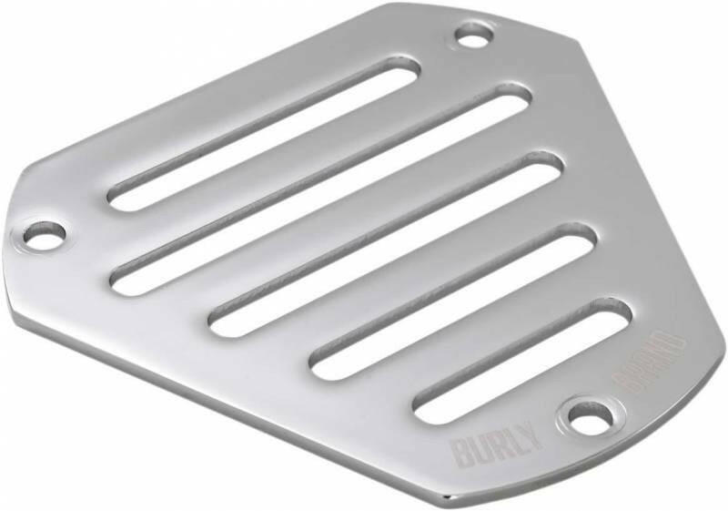 Burly Brand Hex Faceplate Slotted - Chrome Air Filters - Direct Fit Burly Brand