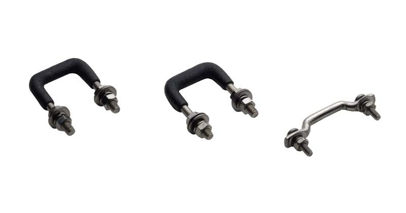 Kentrol 55-86 Jeep Windshield Tie Down Kit CJ - Polished Silver Windows Kentrol