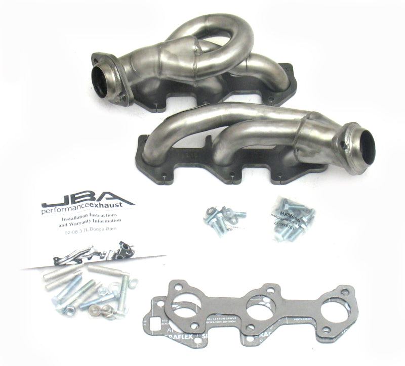 JBA 02-08 Dodge Ram 3.7L V6 1-1/2in Primary Raw 409SS Cat4Ward Header Headers & Manifolds JBA
