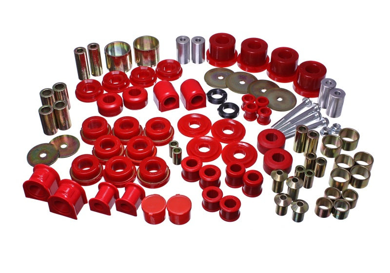 Energy Suspension 15-16 Ford Mustang Red Hyper-Flex Master Bushing Set Bushing Kits Energy Suspension