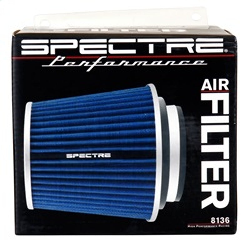 Spectre Adjustable Conical Air Filter 5-1/2in. Tall (Fits 3in. / 3-1/2in. / 4in. Tubes) - Blue Air Filters - Universal Fit Spectre