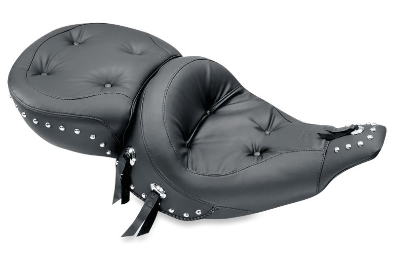 Mustang 80-88 Harley Electra Glide, Tour Glide Wide Touring 1PC Seat Regal w/Studs - Black One-Piece Motorcycle Seats Mustang Motorcycle