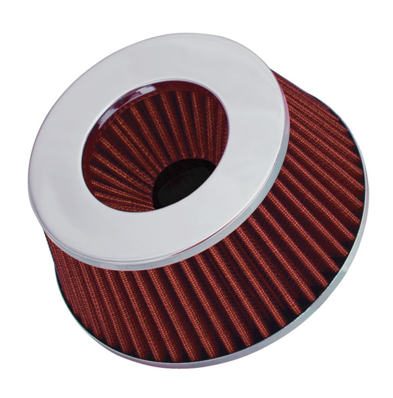 Spectre Adjustable Conical Air Filter 2-1/2in. Tall (Fits 3in. / 3-1/2in. / 4in. Tubes) - Red Air Filters - Universal Fit Spectre