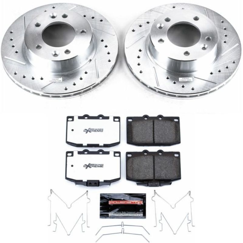 Power Stop 86-91 Mazda RX-7 Front Z26 Street Warrior Brake Kit Brake Kits - Performance D&S PowerStop