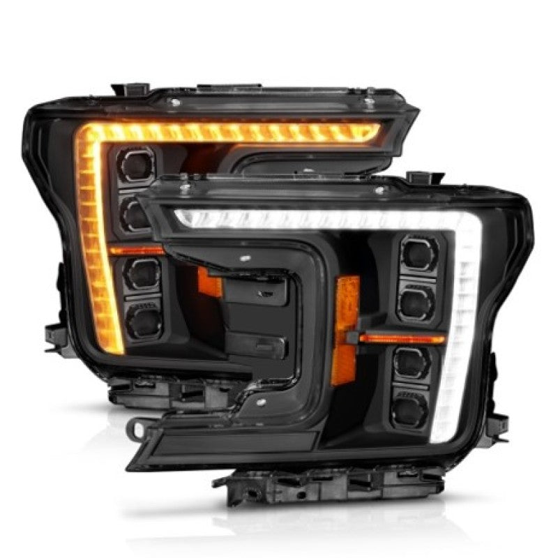 ANZO 18-20 Ford F-150 (w/Factory Halogen) Z-Series Full LED Proj Headlights - Pair Headlights ANZO