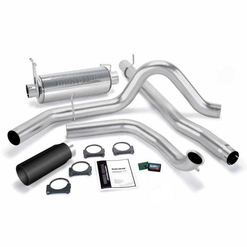 Banks Power 99 Ford 7.3L Truck w/Cat Conv Git-Kit - SS Single Exhaust w/ Black Tip Performance Packages Banks Power