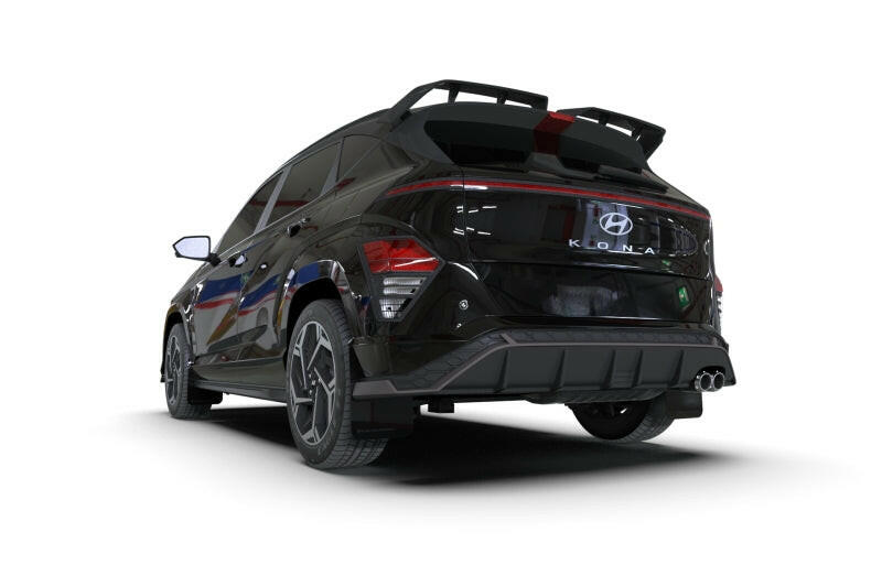 Rally Armor 24-25 Hyundai Kona N Line Black UR Mud Flap - Metallic Black Logo Mud Flaps Rally Armor