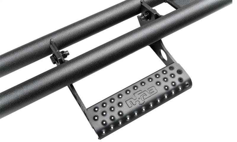 N-Fab RKR Step System 2021 Ford Bronco 4 Door - Tex. Black - 1.75in Body Armor & Rock Rails N-Fab