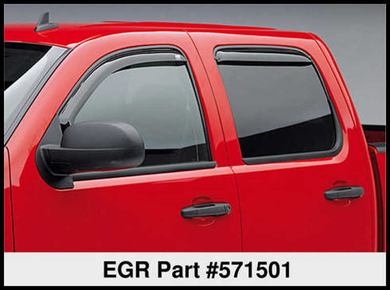 EGR 07+ Chev Silverado/GMC Sierra Ext Cab In-Channel Window Visors - Set of 4 (571501) Wind Deflectors EGR