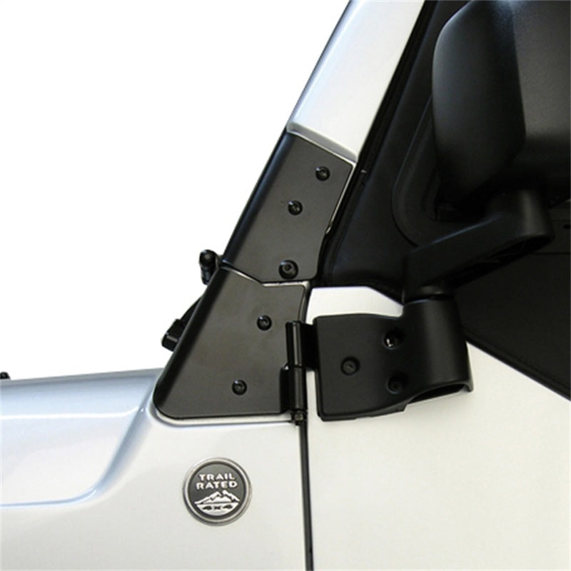 Rugged Ridge 97-06 Jeep Wrangler TJ Black Windshield Hinges Hardware - Singles Rugged Ridge