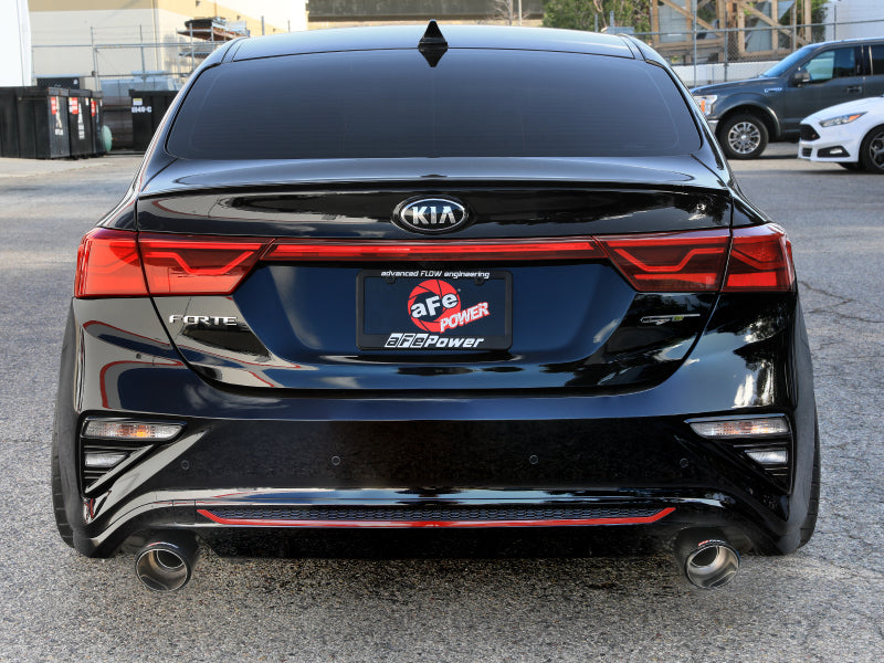aFe Takeda 20-21 Kia Forte GT 1.6L (t) 3in to 2.5in SS Axle-Back Exhaust System w/ Carbon Fiber Tips Axle Back aFe