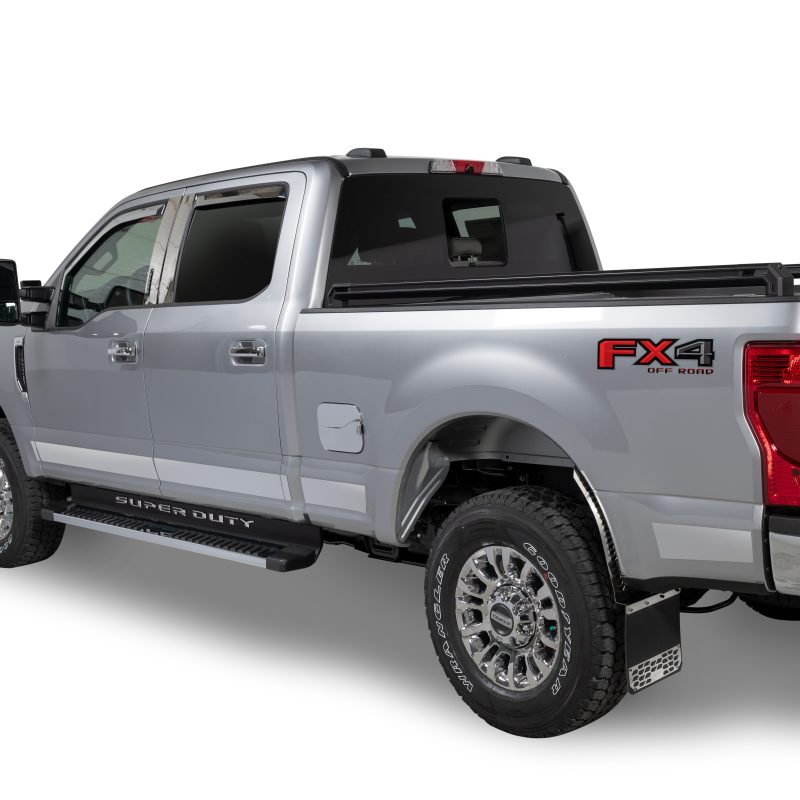 Putco 99-10 Ford SuperDuty Crew Cab 8ft Long Box - 6.25in Wide - 12pcs SS Rocker Panels Body Armor & Rock Rails Putco