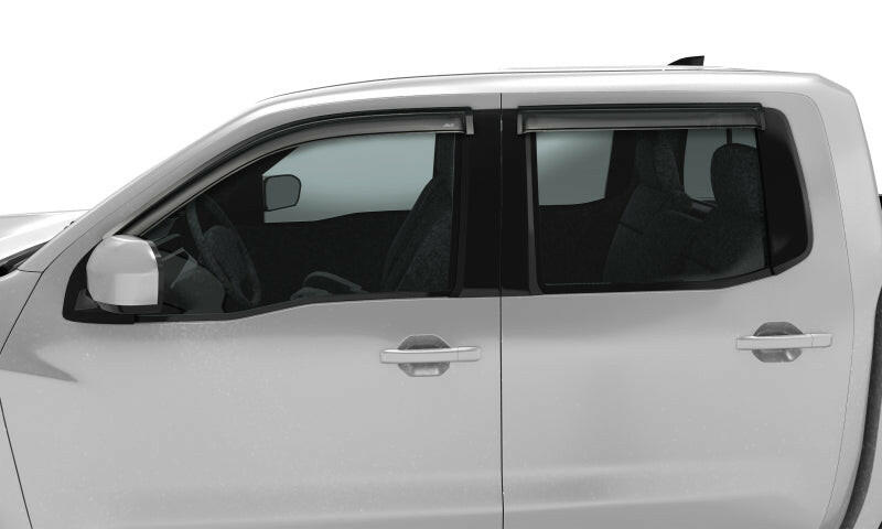 AVS 2022 Nissan Frontier (Crewcab Pickup) Ventvisor Outside Mount Window Deflectors 4pc - Smoke Wind Deflectors AVS