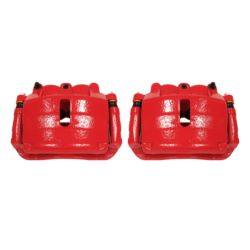 Power Stop 2009 Ford F-150 Front Red Calipers w/Brackets - Pair Brake Calipers - Perf PowerStop