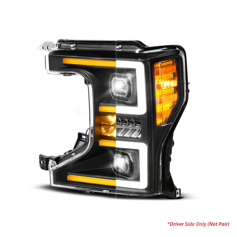ANZO 20-22 Ford Super Duty (Halogen) Z-Series Full LED Proj Headlights SeqSig - Driver Side ONLY Headlights ANZO