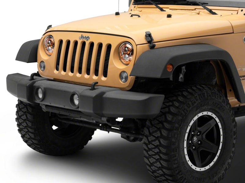 Raxiom 07-18 Jeep Wrangler JK 7-In LED Headlights Orange Housing- Clear Lens Headlights Raxiom