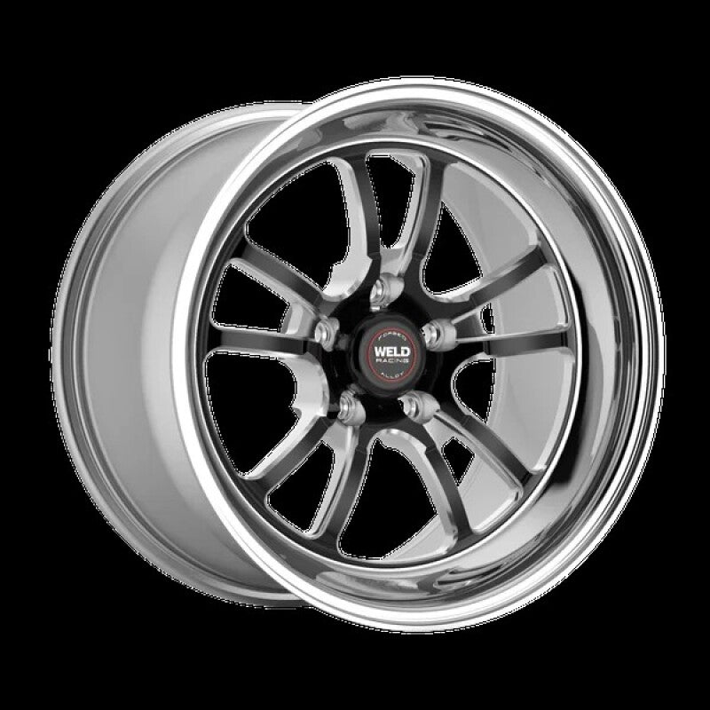Weld S70 RT-S 18x8in / 5x120.65 BP / 4.7in. BS - Black Center - Polished Shell Wheel Wheels - Forged Weld