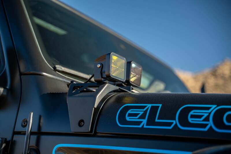 DV8 Offroad 21-23 Jeep Wrangler JL 4XE Dual Light Pod Mounts Light Mounts DV8 Offroad