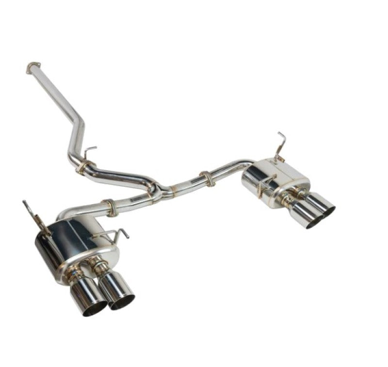 Remark 08-14 Subaru WRX STi GR Hatch Cat-Back Exhaust w/ SS Quad Tips (Non-Resonated) Catback Remark