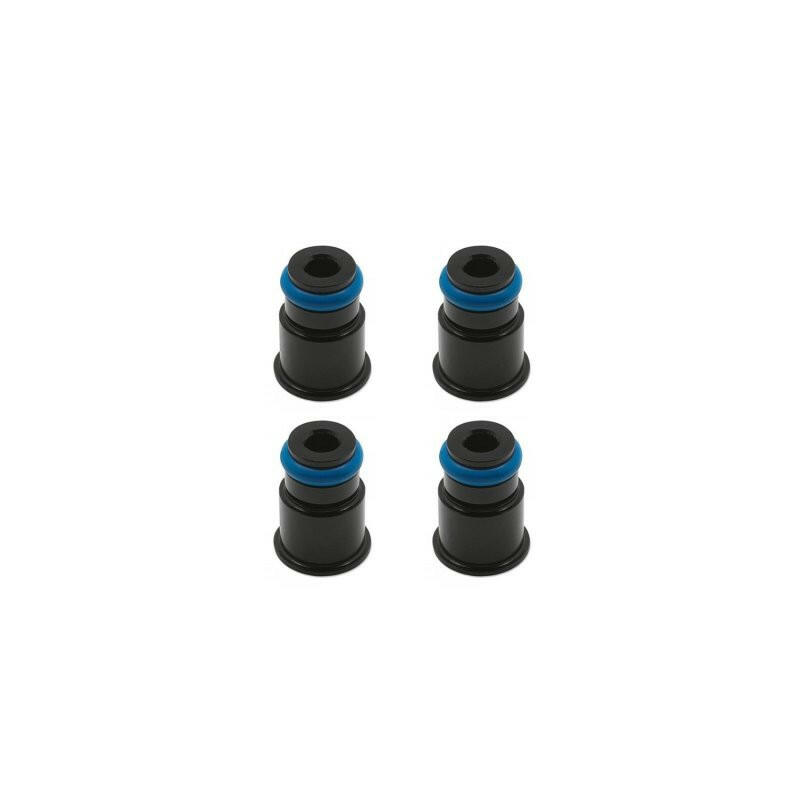 BLOX Racing 11mm Adapter Top (1/2in) w/Viton O-Ring & Retaining Clip (Set of 4) Fuel Injectors - Single BLOX Racing