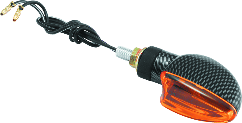 BikeMaster Ministalk Marker Light V-Shape Carbon/Amber Sidemarkers & Indicators BikeMaster