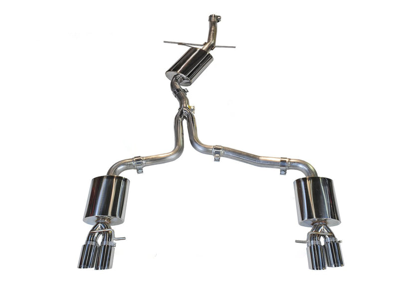 AWE Tuning Audi B8 A5 2.0T Touring Edition Exhaust - Quad Outlet Polished Silver Tips Catback AWE Tuning