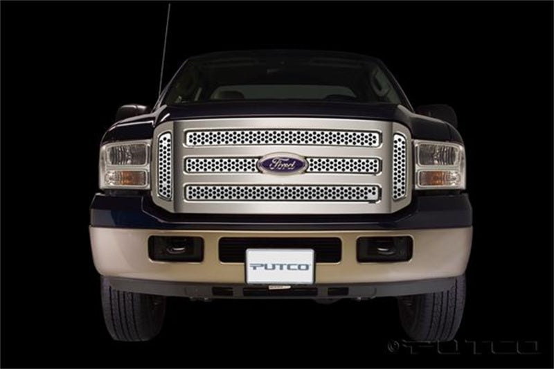 Putco 05-07 Ford SuperDuty - Including Side Vents Punch Stainless Steel Grilles Grilles Putco