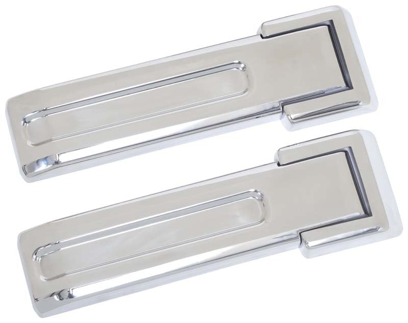 Kentrol 07-18 Jeep Wrangler JK Tailgate Hinge Overlays 4 Pieces - Polished Silver Tailgate Accessories Kentrol