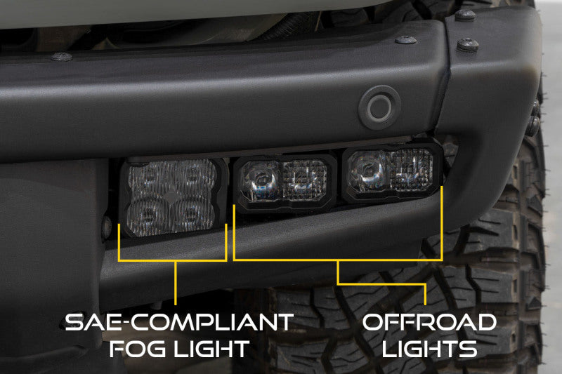 Diode Dynamics 2021 Ford Bronco Stage Series Fog Pocket Kit - White Pro Fog Lights Diode Dynamics