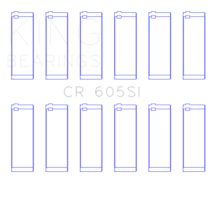 King Engine Bearings GM 2.8L/3.4L V6 (Size 0.75) Connecting Rod Bearings Set of 6 Bearings King Engine Bearings