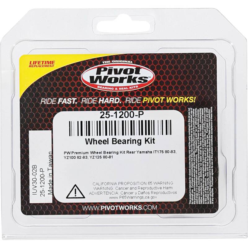 Pivot Works Yamaha Wheel Bearing Kit Premium Bearings Control Arms Pivot Works