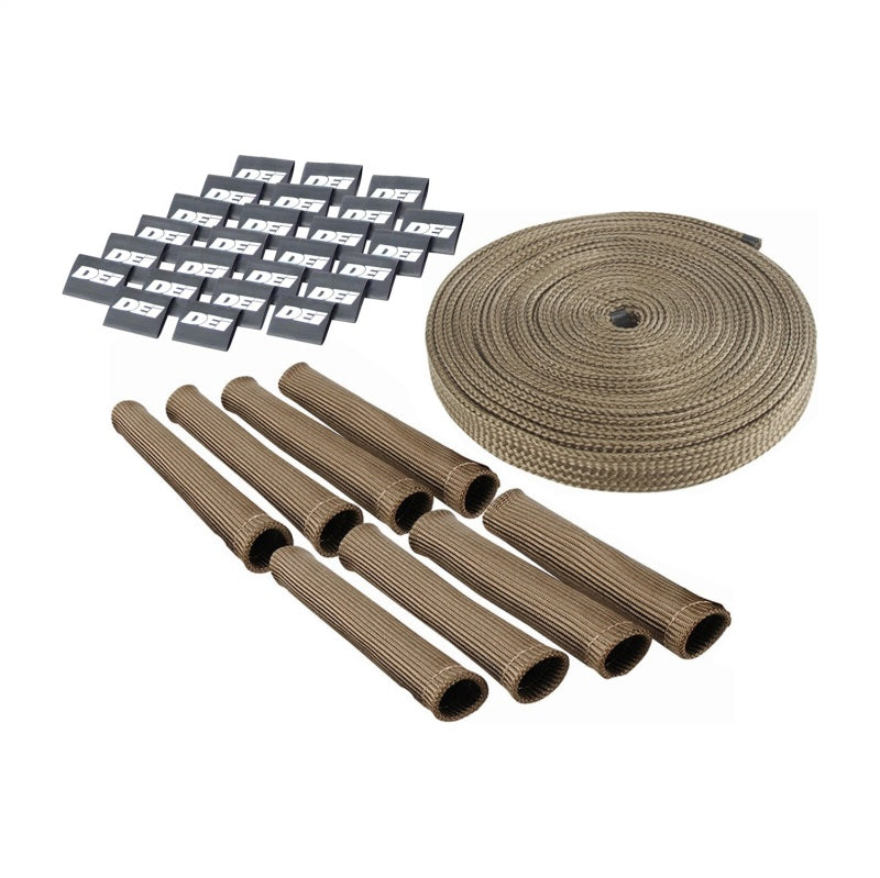 DEI Protect-A-Boot and Wire Kit 8 Cylinder - Titanium Thermal Sleeves DEI